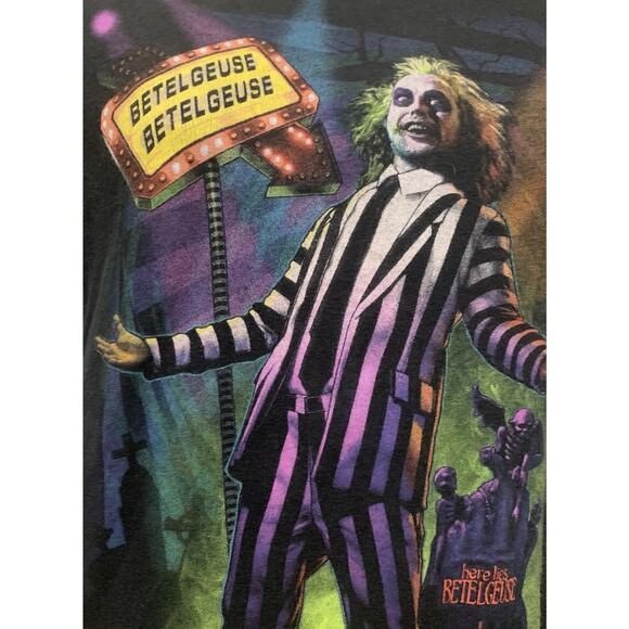 Fright Rags Beetlejuice It’s Show Time Midnight Madness T-shirt Womens S Rare - Picture 4 of 7